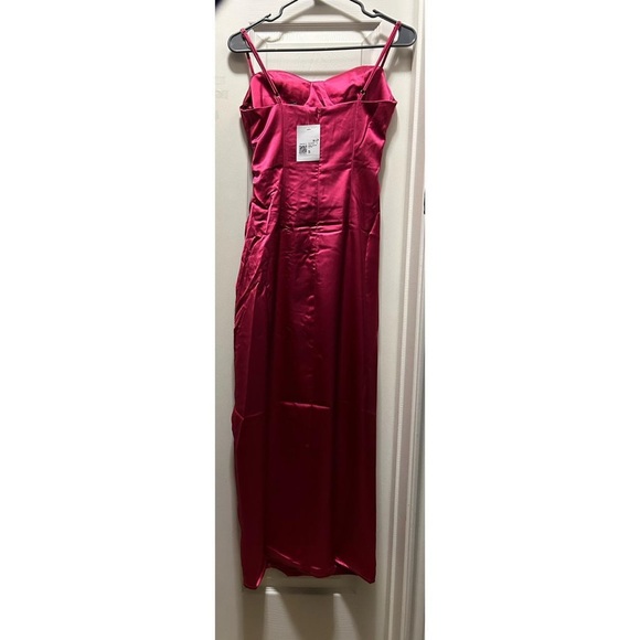 NWT / hot pink satin dress - Picture 6 of 6